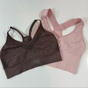 PINK sports bra bundle size S